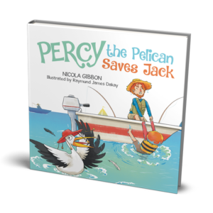 Australian kids book Percy the Pelican Saves Jack AUTHOR Nicola Gibbon Illustrated by Raymund James Dakay.